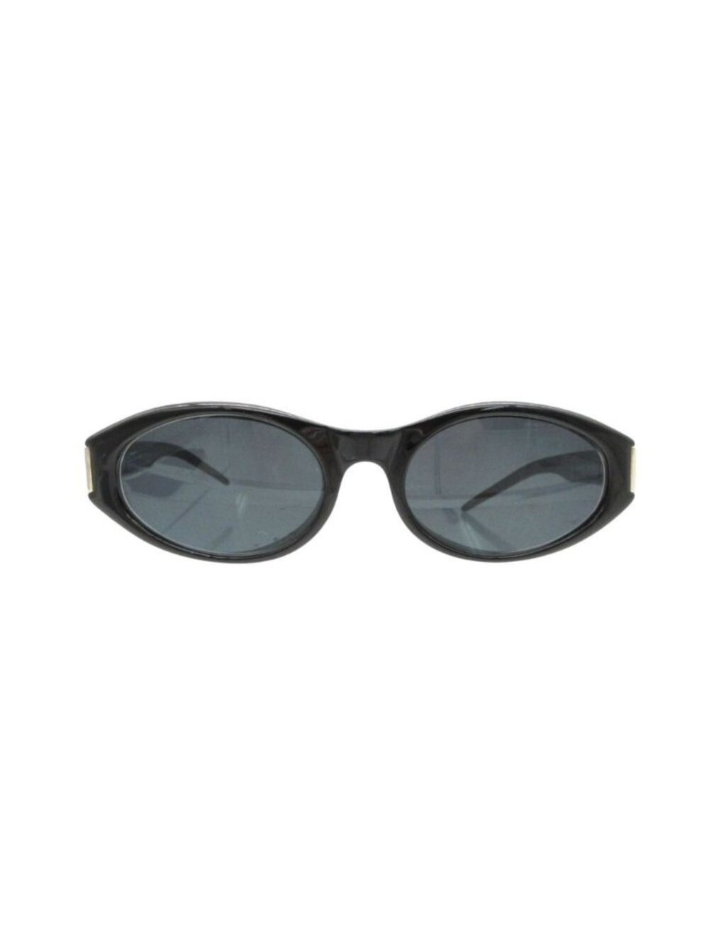 Gucci Sunglasses Y2k Oval Shape Side Plate Logo Eyewear 55 Black